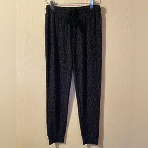 NWT LNA Brushed Black Leopard Print Joggers